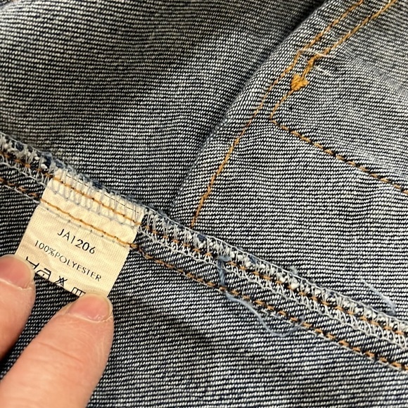 Point 5 Gold Studded Denim Jean Jacket XS - Picture 7 of 8